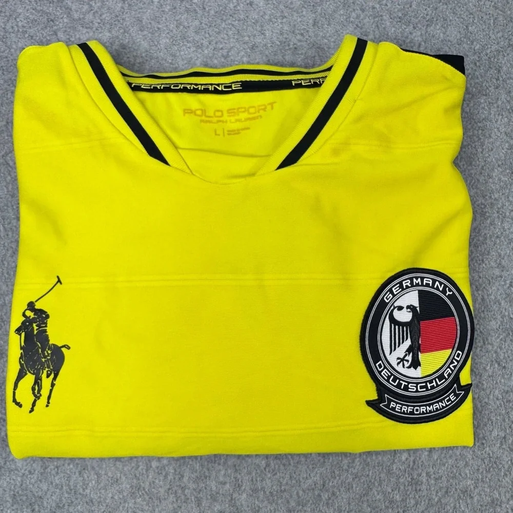 Polo‎ Ralph Lauren Sport Long Sleeve Jersey Mens Sz L Germany DEU Performance